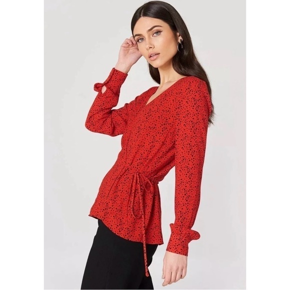 Just Female Ellen Satori Wrap Blouse Anthropologie - Picture 5 of 12